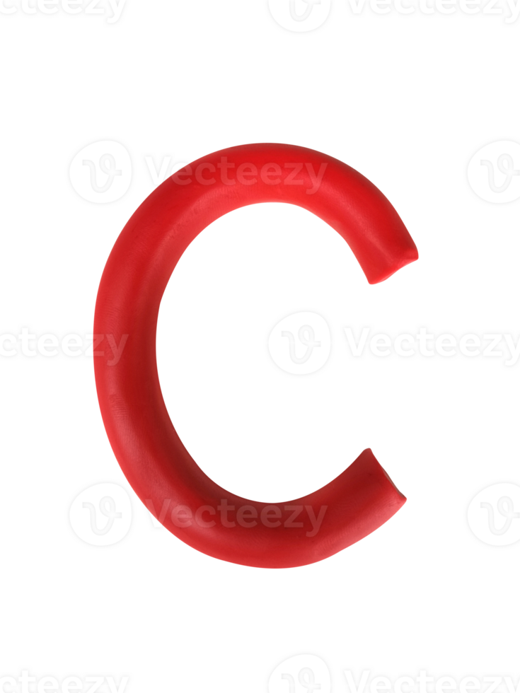 Handmade plasticine alphabet, transparent background. English colorful letters of modelling clay png