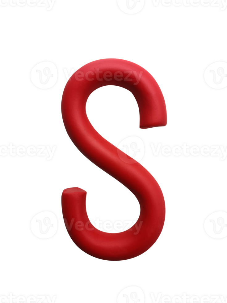 Handmade plasticine alphabet, transparent background. English colorful letters of modelling clay png