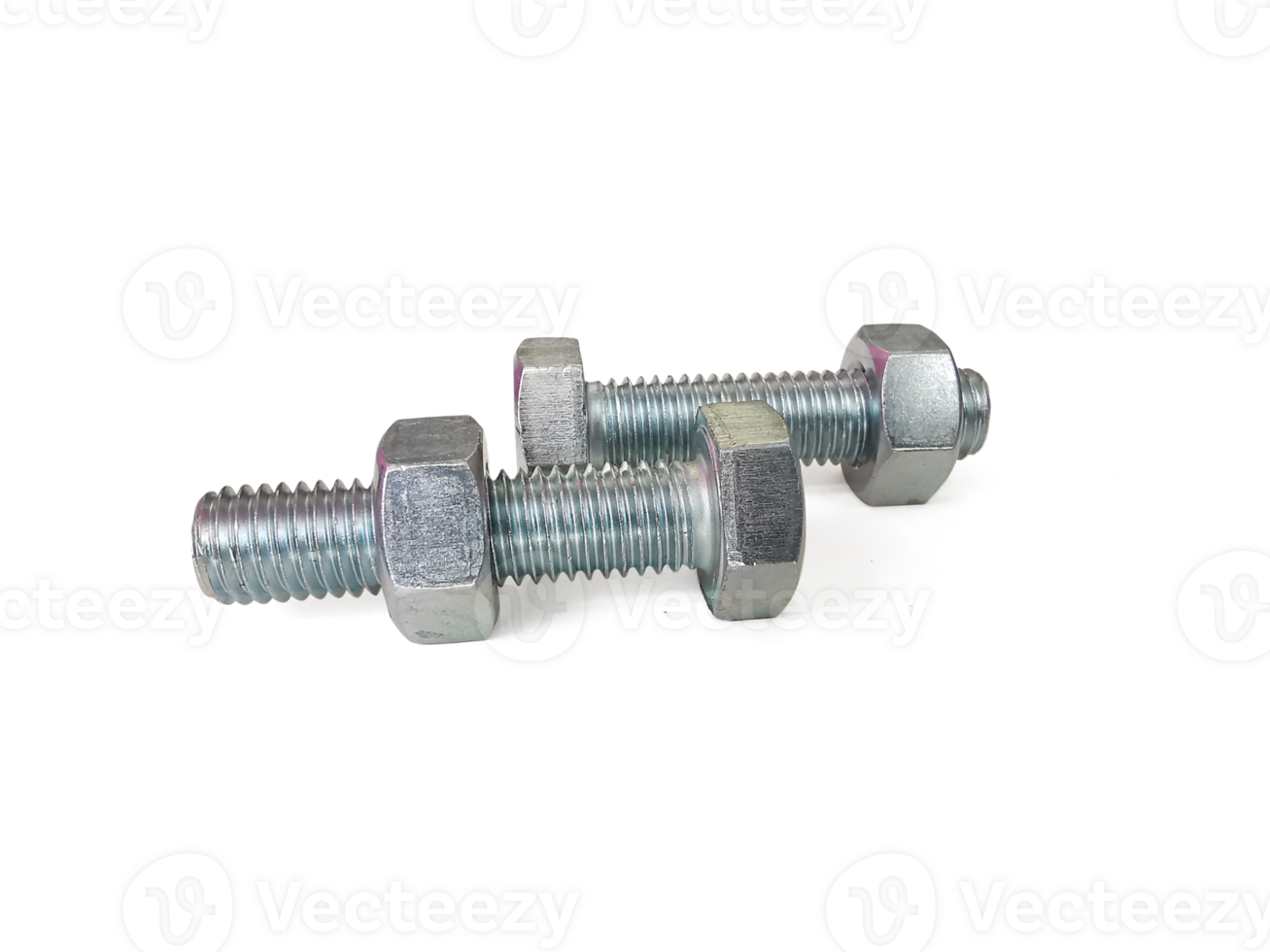 Nuts and bolts closeup, transparent background 45547461 PNG