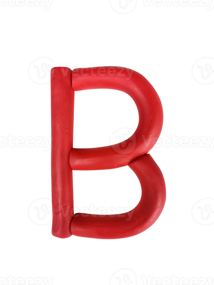 Handmade plasticine alphabet, transparent background. English colorful letters of modelling clay png