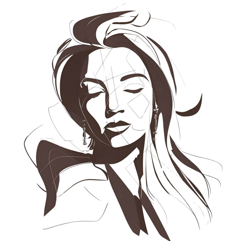 drawing of female face png