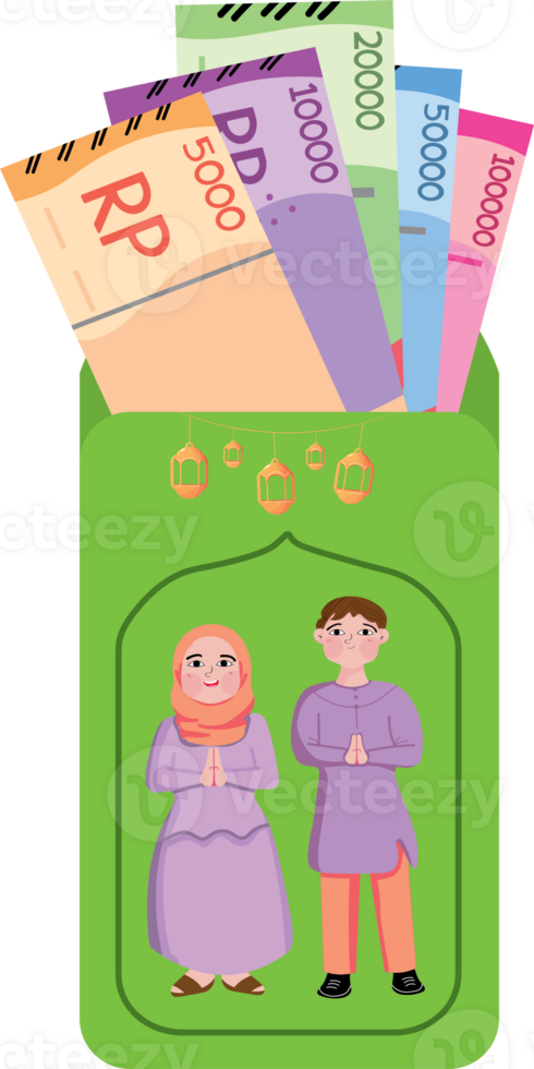 hand drawn thr lebaran eid fitri illustration png