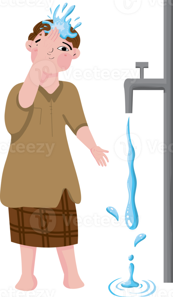 How to Perform Ablution Steps png