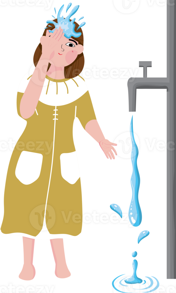 Ablutions or Wudu' steps tutorial png
