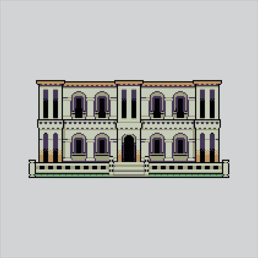 Pixel art illustration Museum. Pixelated Museum. Museum Building pixelated for the pixel art game and icon for website and game. old school retro. vector