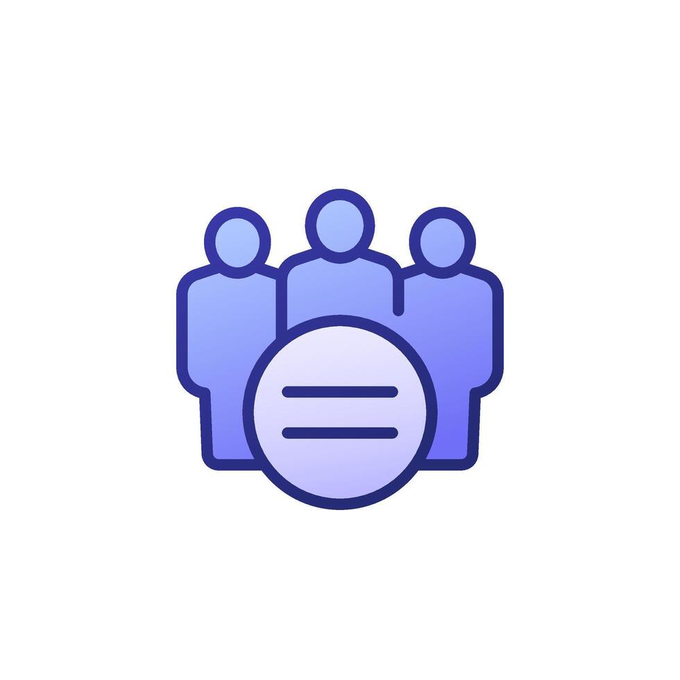 social equality icon with outline vector