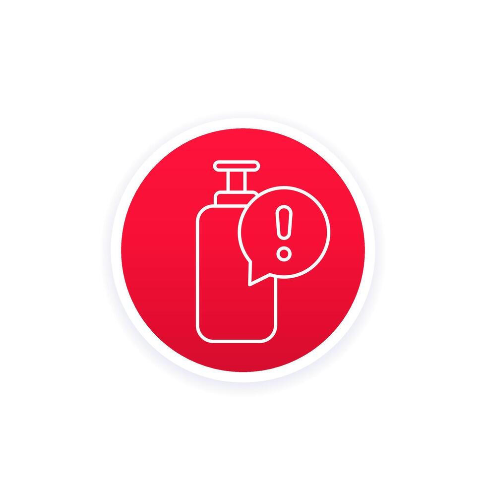 gas tank warning icon, line design vector