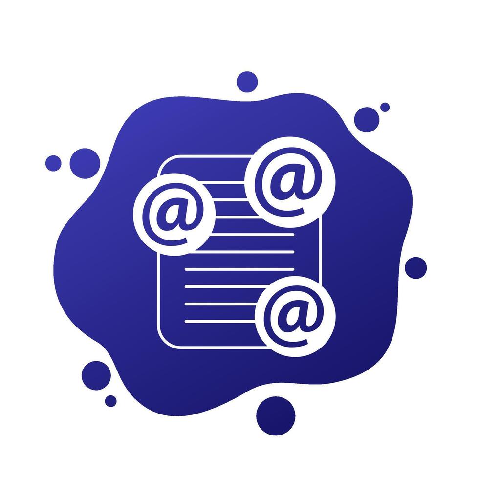 mail list icon for apps and web vector