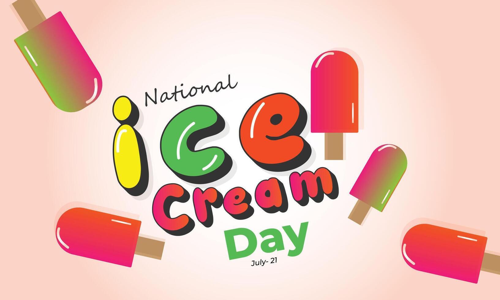 National Ice Cream Day. background, banner, card, poster, template. illustration. vector