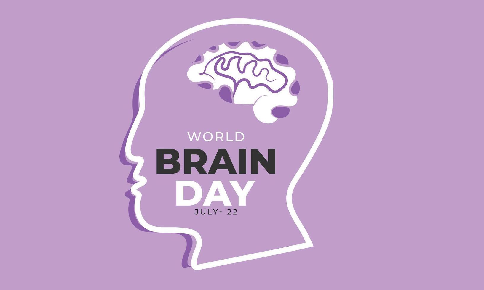 World Brain Day. background, banner, card, poster, template. illustration. vector