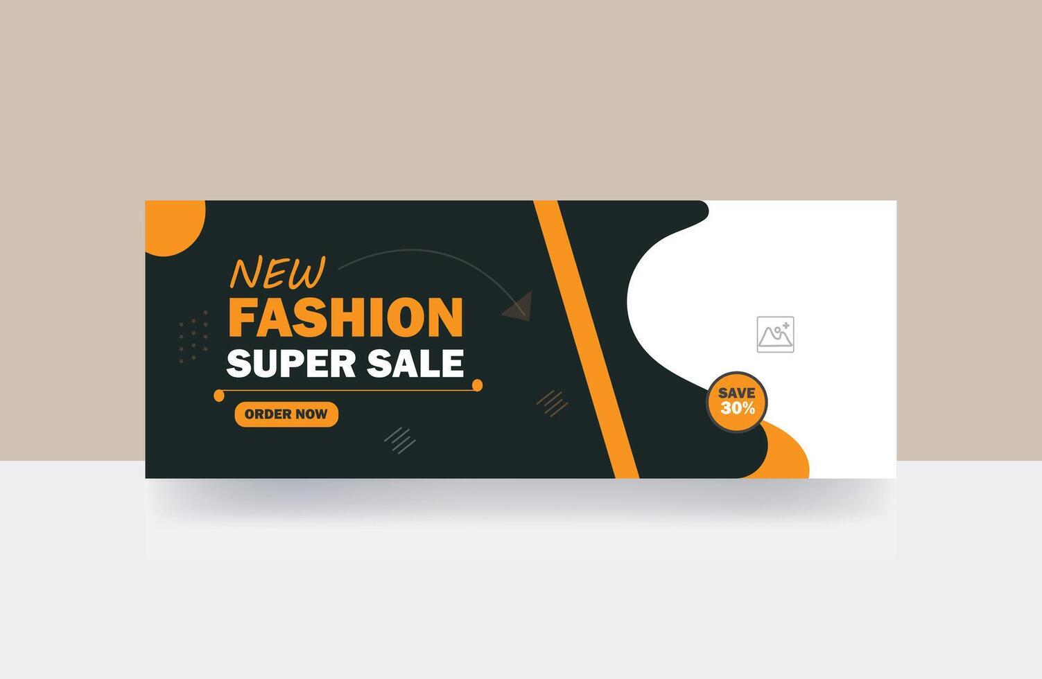 Fashion sale banner cover design template vector