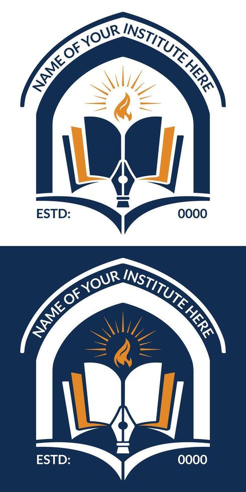 Education logo design template for school and organization vector