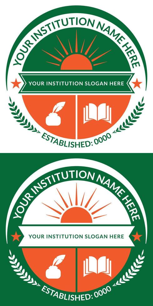 School logo design template vector
