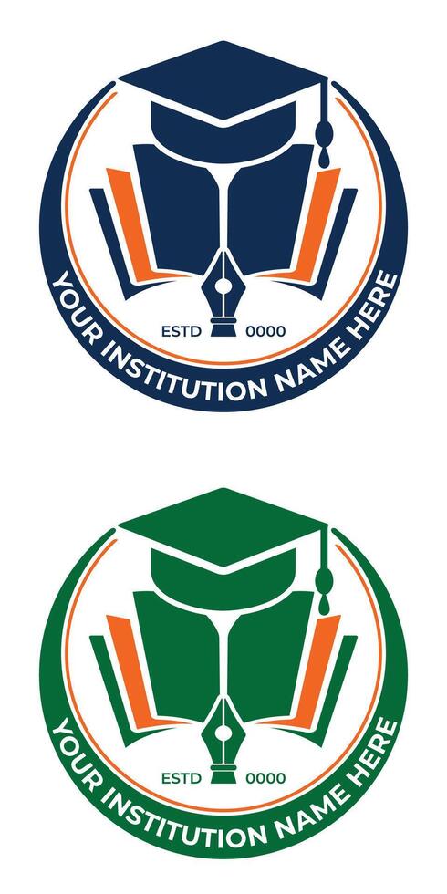 School logo design template vector