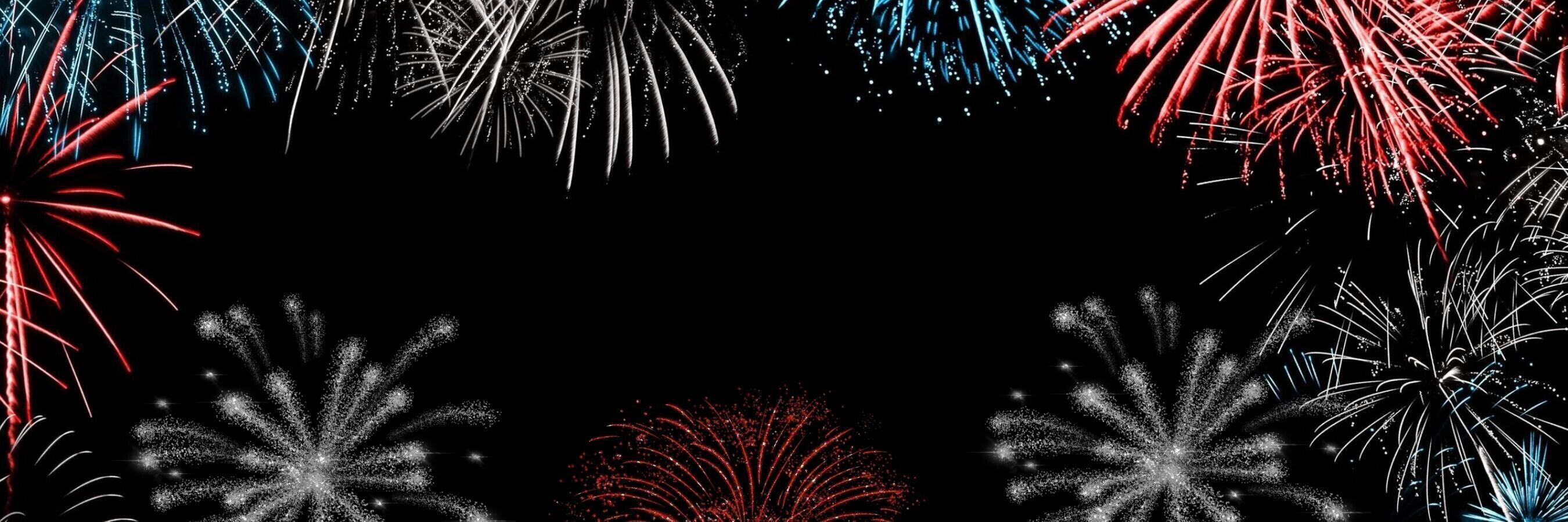 Fireworks X Header for 4th of July template