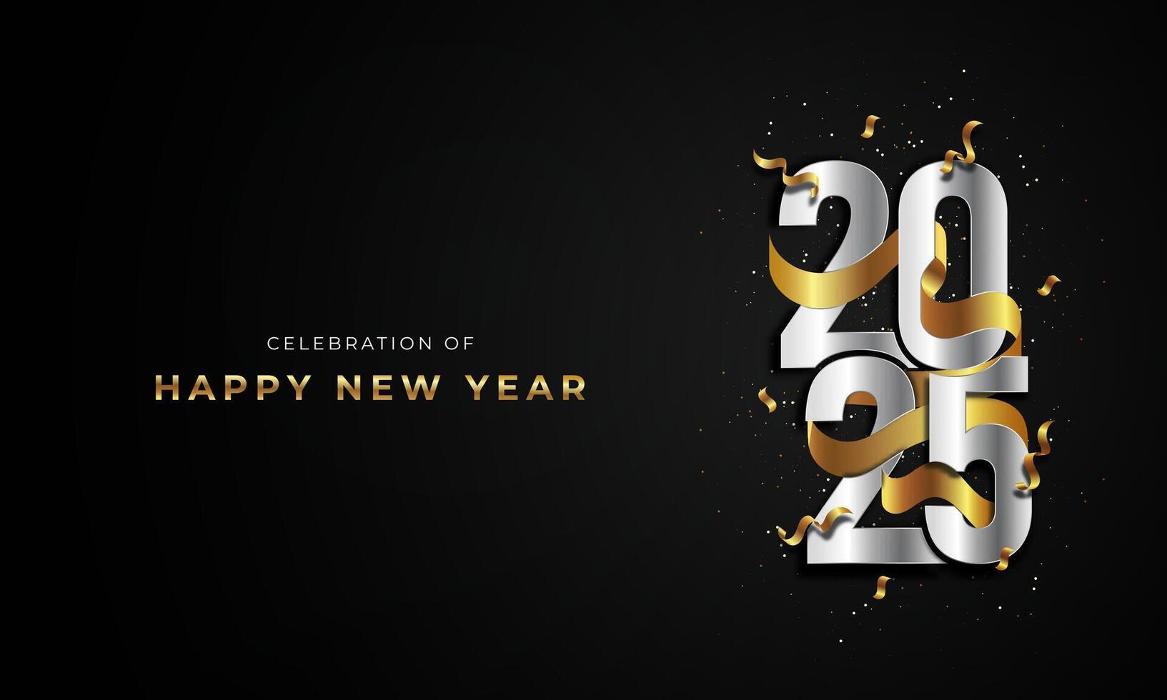 modern design Happy New Year 2025 luxury background design vector