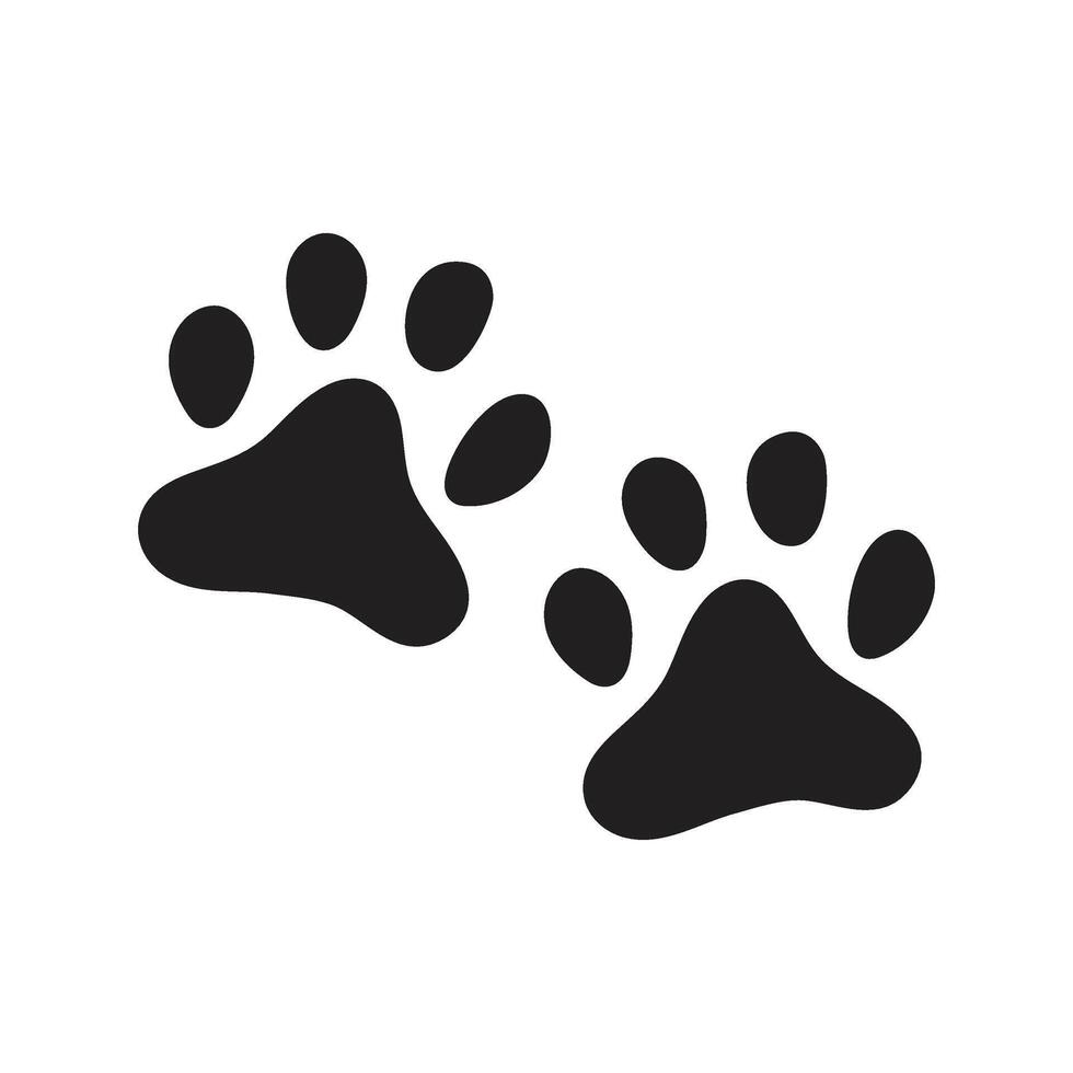cat paw print vector