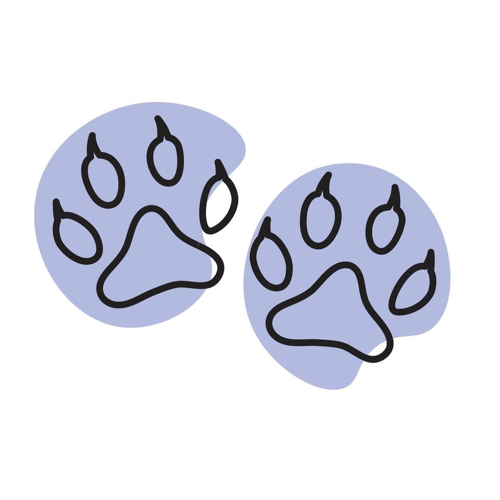 Dog paw print simple. vector