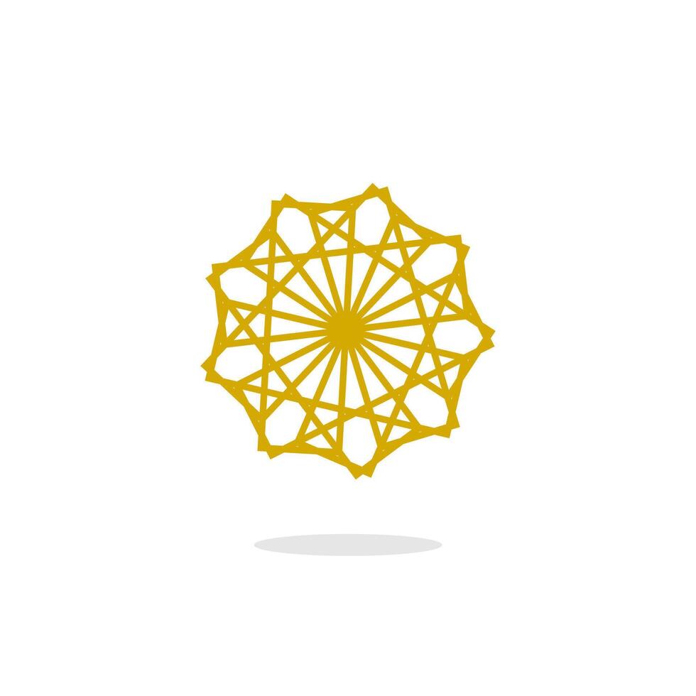 Abstract islamic geometric ornament design element pattern. Outline art decoration for cover, idea, surface, greeting, backdrop, celebration vector