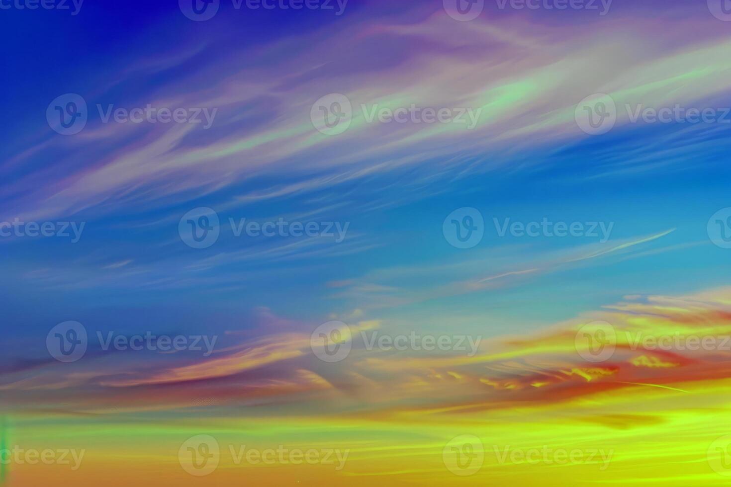 Sunset painting the sky with hues of orange, pink, and purple, signaling the end of summer day photo
