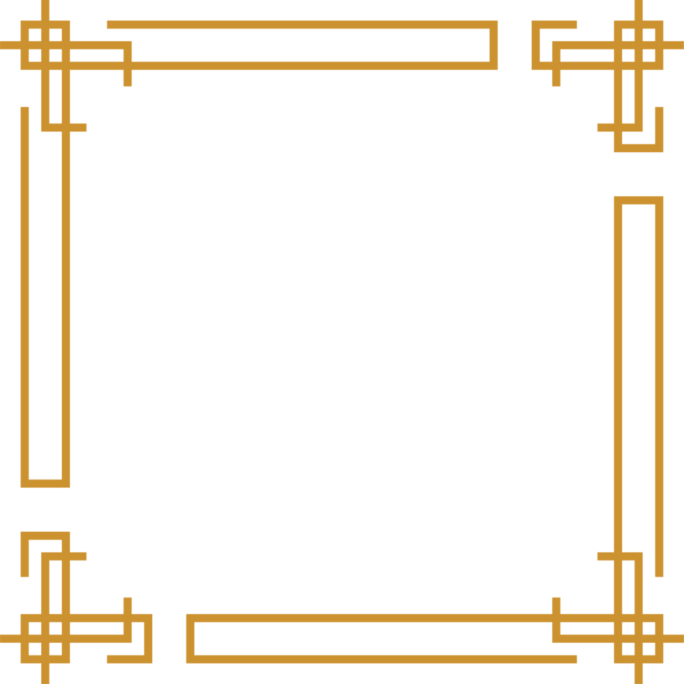 transparent luxury elegant gold border frame background png