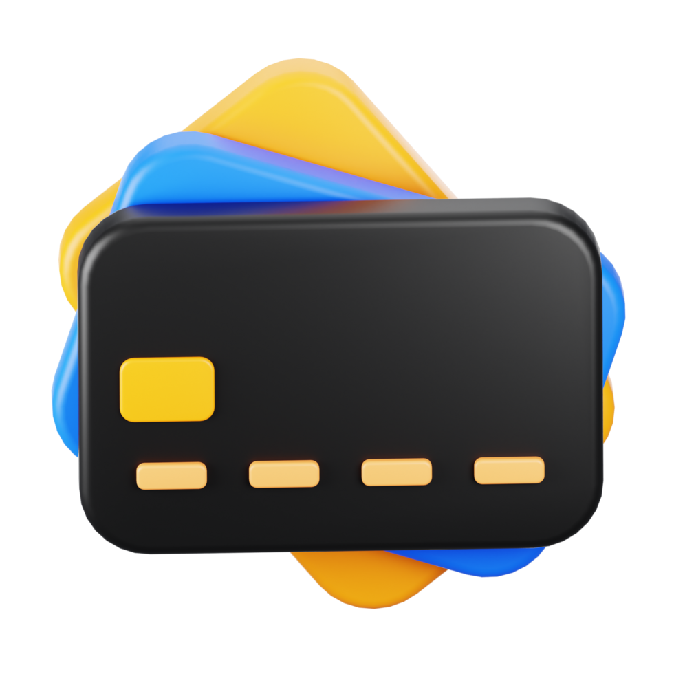 3d rendering credit card icon. 3d business icon concept png