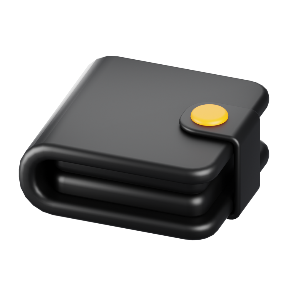 3d rendering wallet icon with cartoon style. 3d business icon concept png