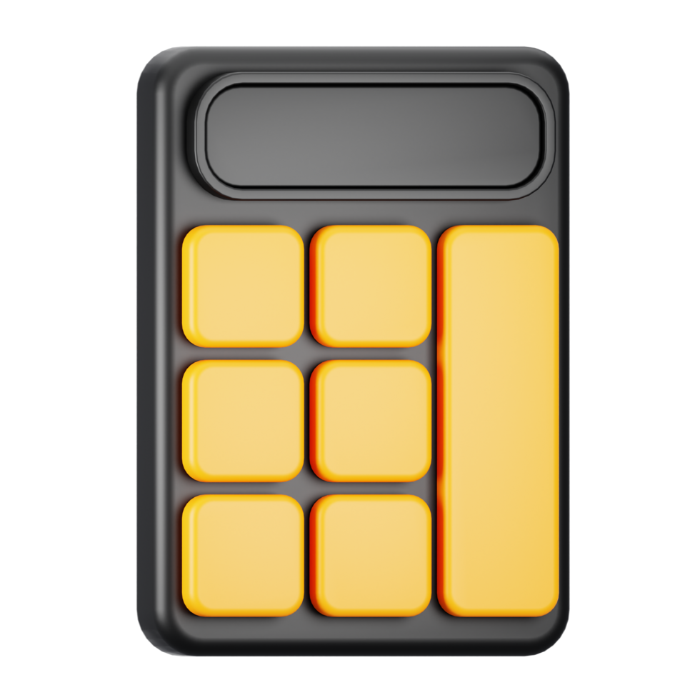 3d rendering calculator icon. 3d business icon concept png