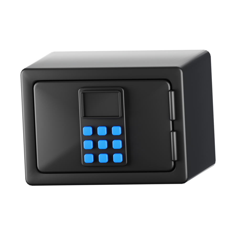 3d rendering safe box icon. 3d business icon concept png