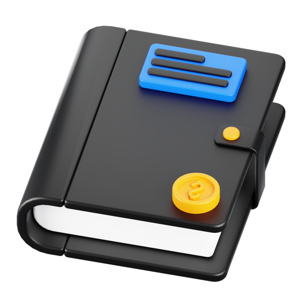 3d rendering accounting book icon. 3d business icon concept png