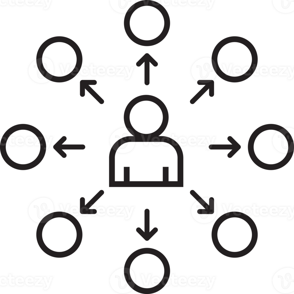 mind map arrow line Icon. png