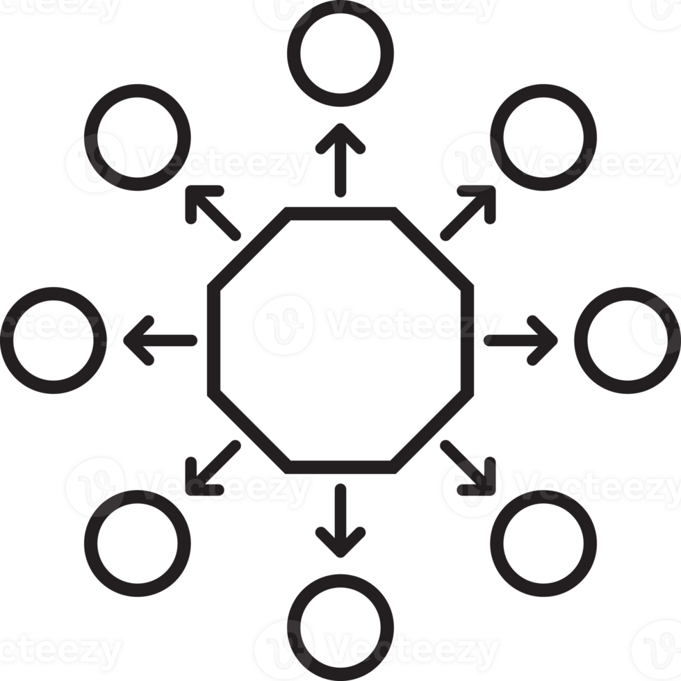 mind map arrow line Icon. png