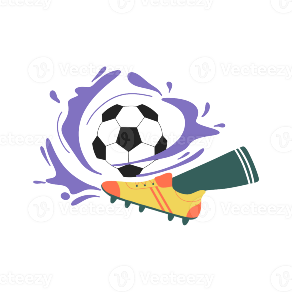 Soccer game illustration png