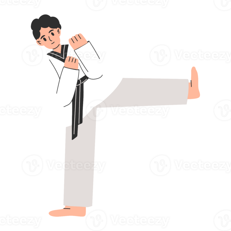 karaté garçon joueur illustration png