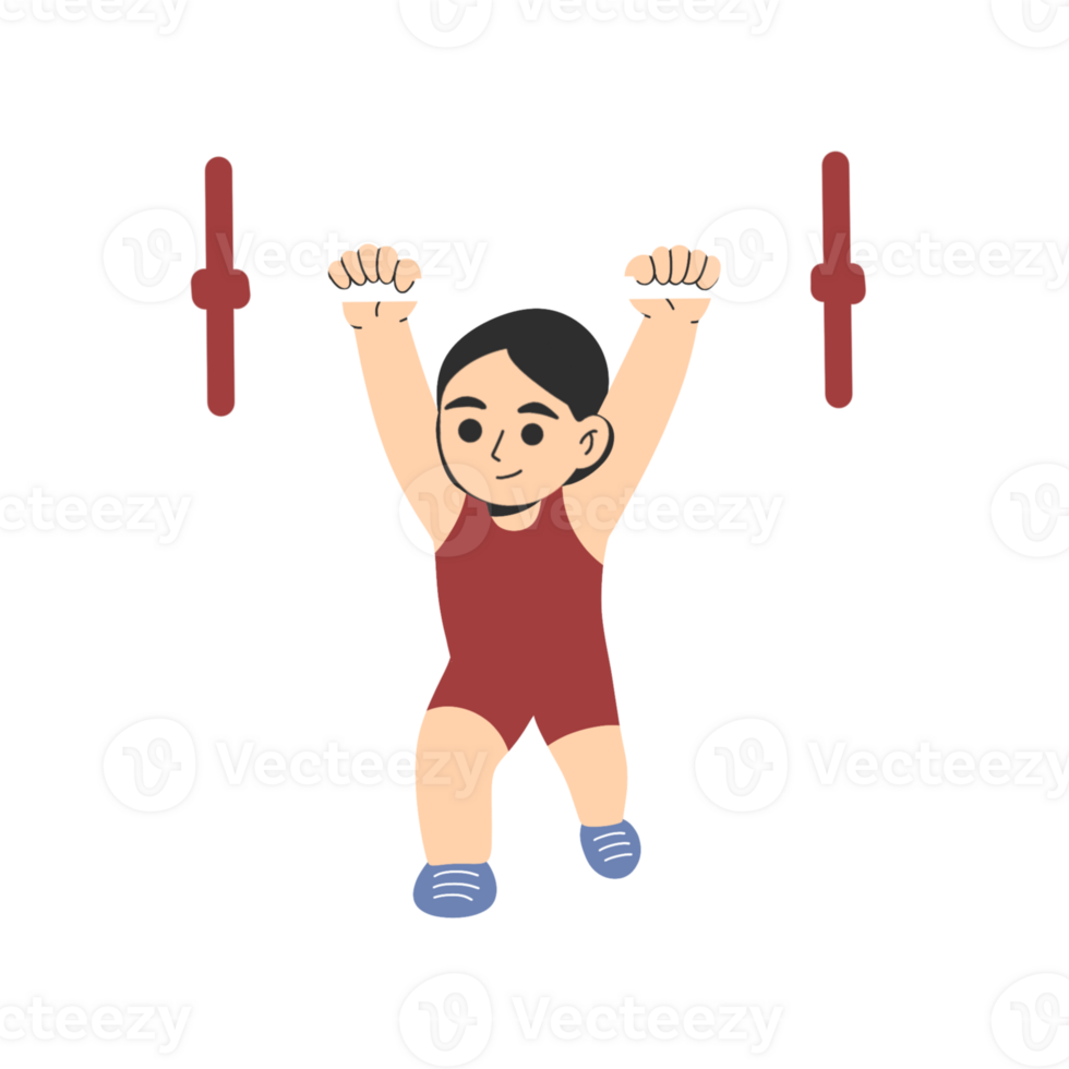 Weightlifting girl illustration png