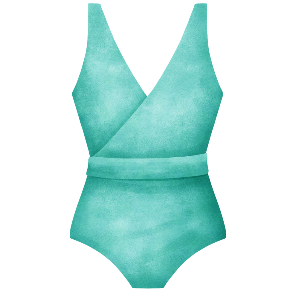 Summer swimsuit green png