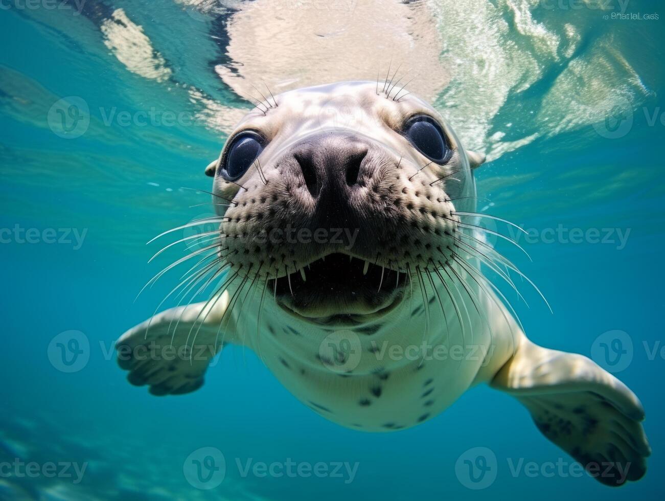 Seal in winter wonderland photo
