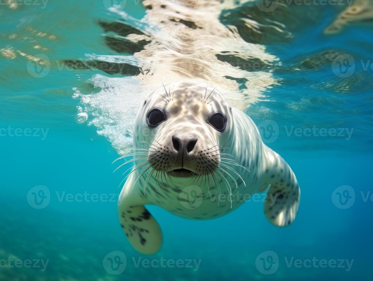 Seal in winter wonderland photo