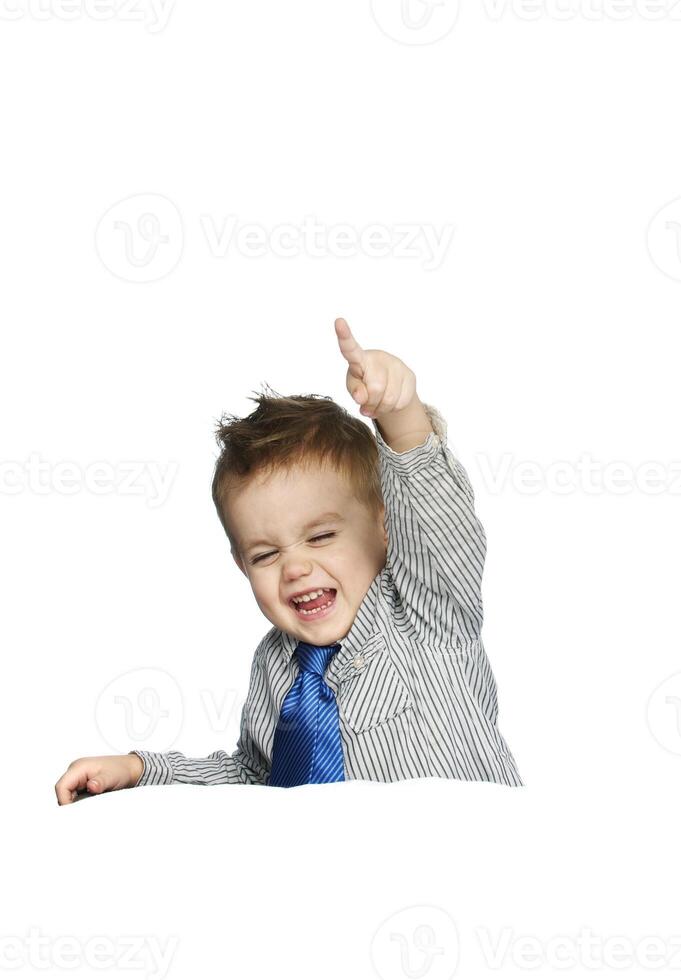 Stunning Studio Portrait of a Charming Young Boy photo