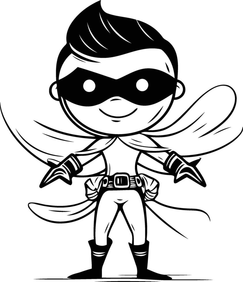 Superhero cartoon character isolated on the white background. vector