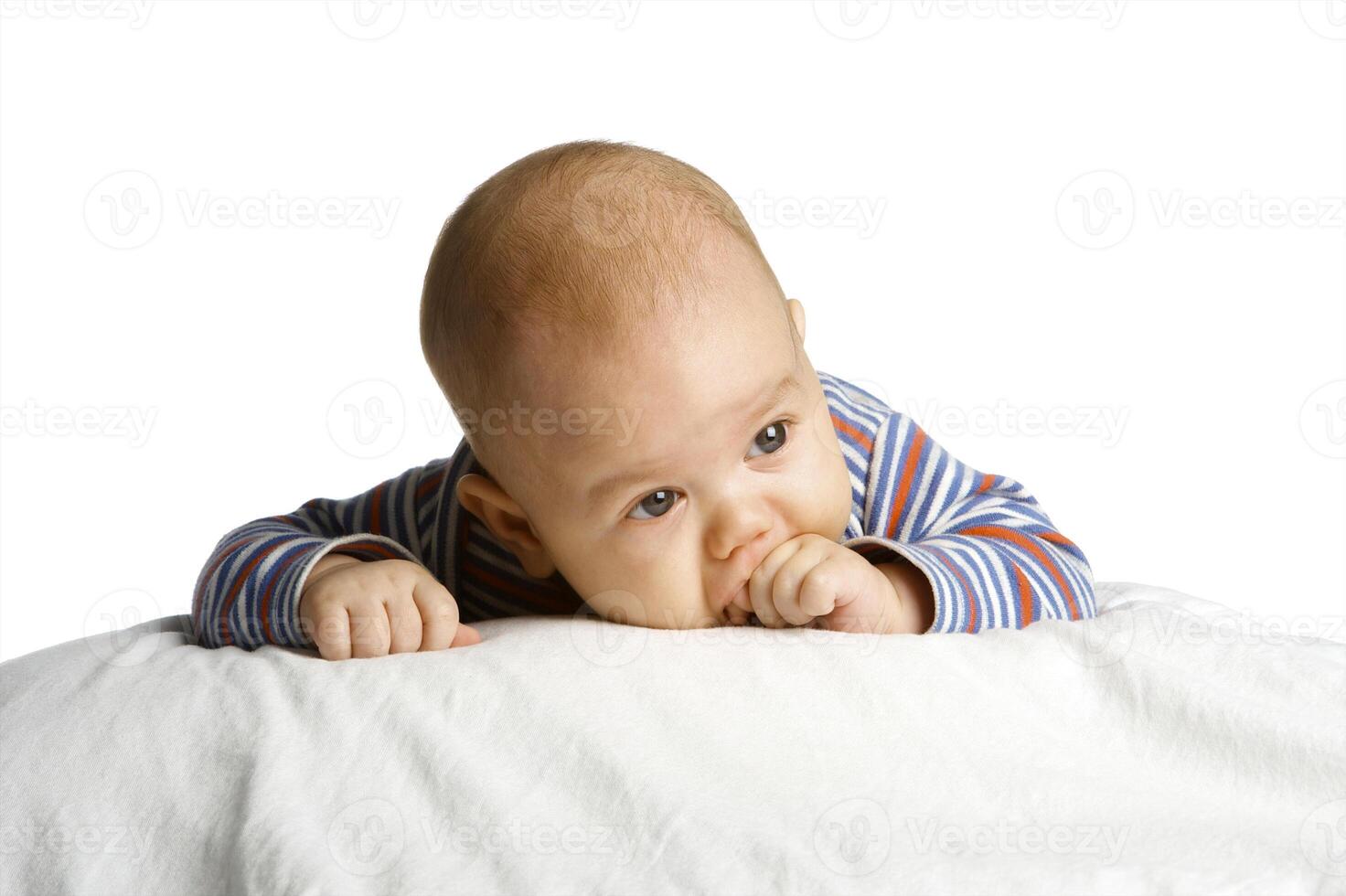 Stunning Studio Portrait of a Charming Young Boy photo