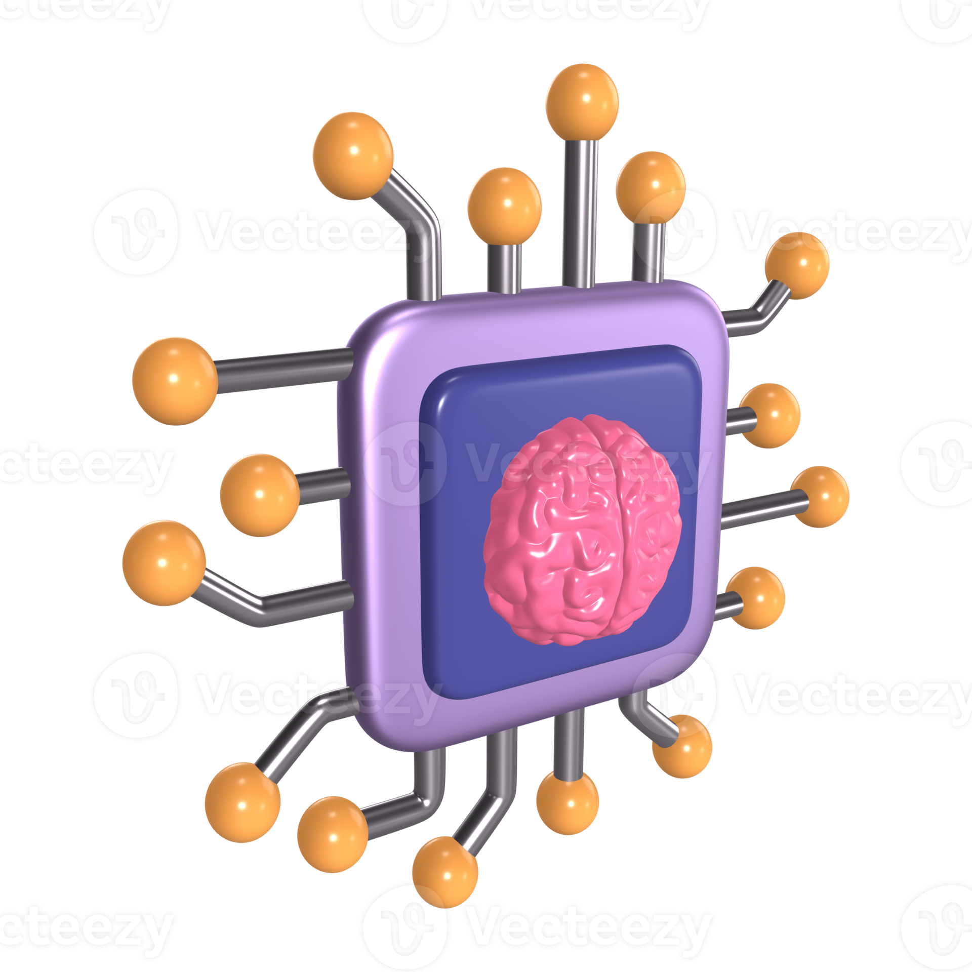 Machine Learning 3D Illustration Icon 45552291 PNG