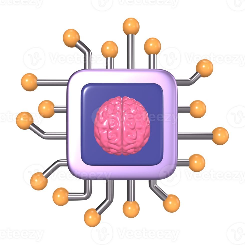 Machine Learning 3D Illustration Icon 45552294 PNG