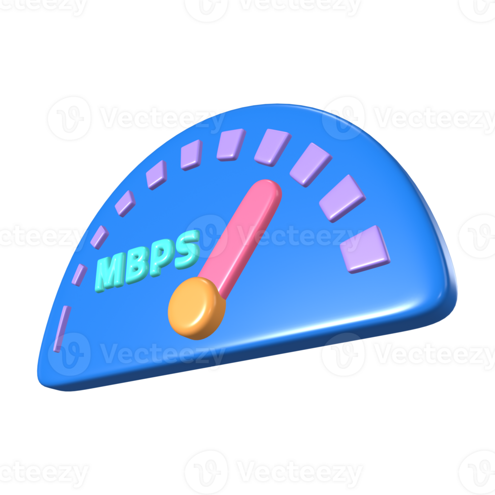 Internet Speed 3D Illustration Icon png