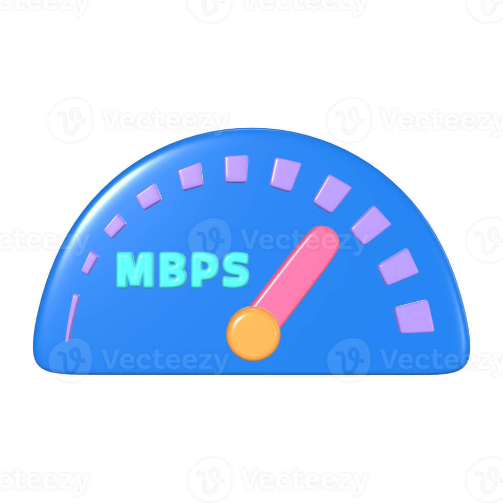 Internet Speed 3D Illustration Icon png