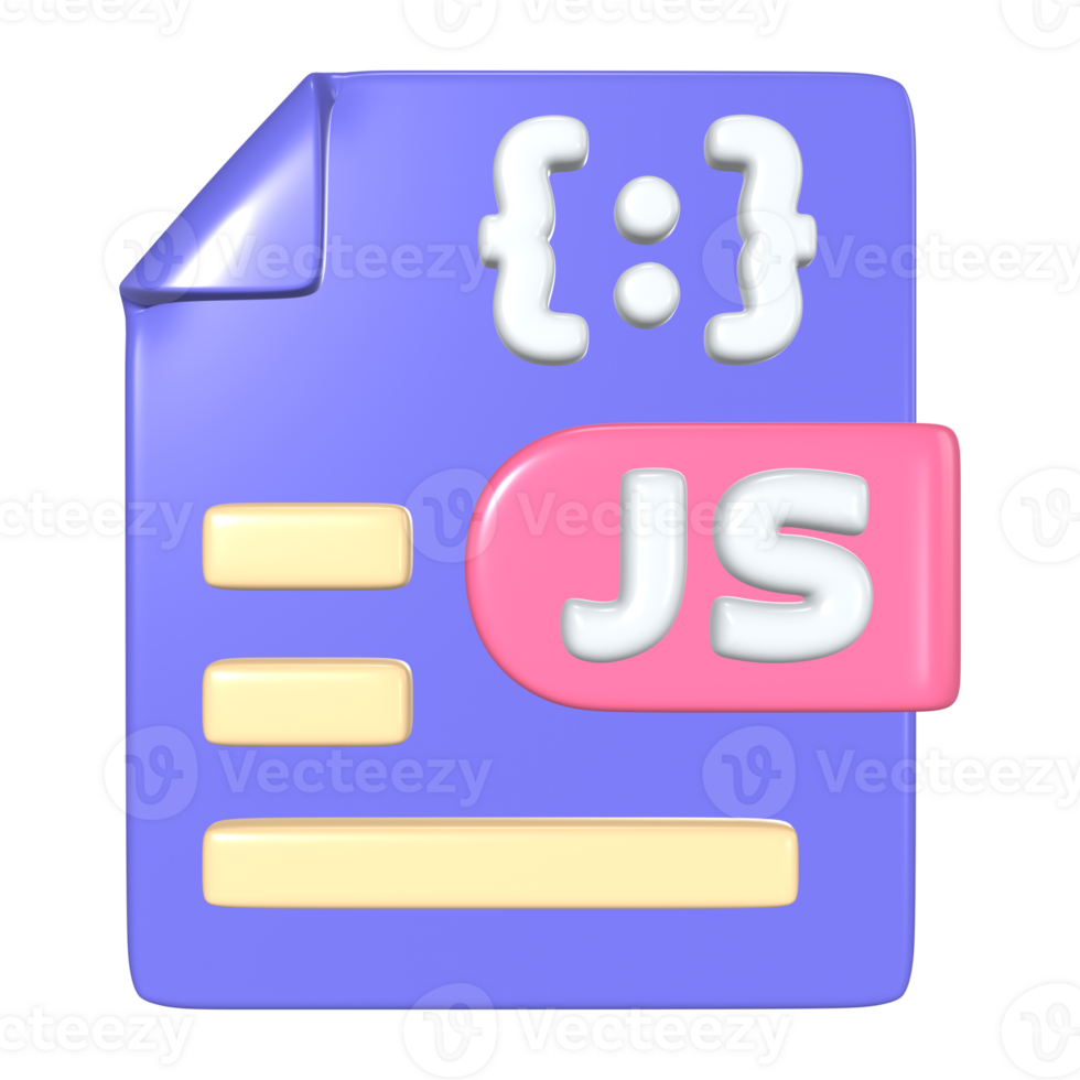 Javascript File 3D Illustration Icon png