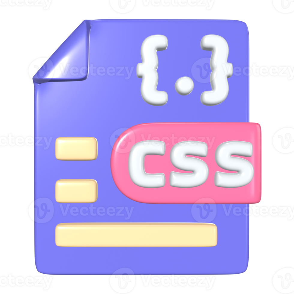 CSS File 3D Illustration Icon 45552326 PNG