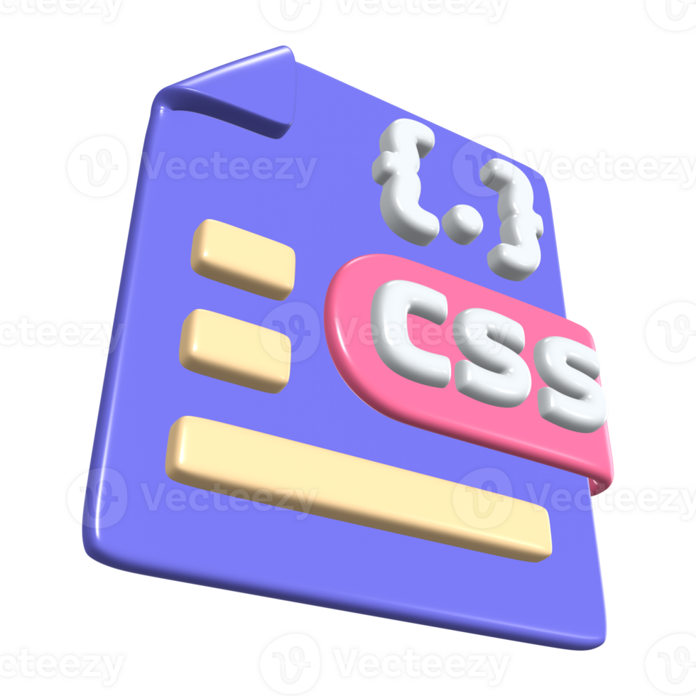 CSS File 3D Illustration Icon 45552336 PNG