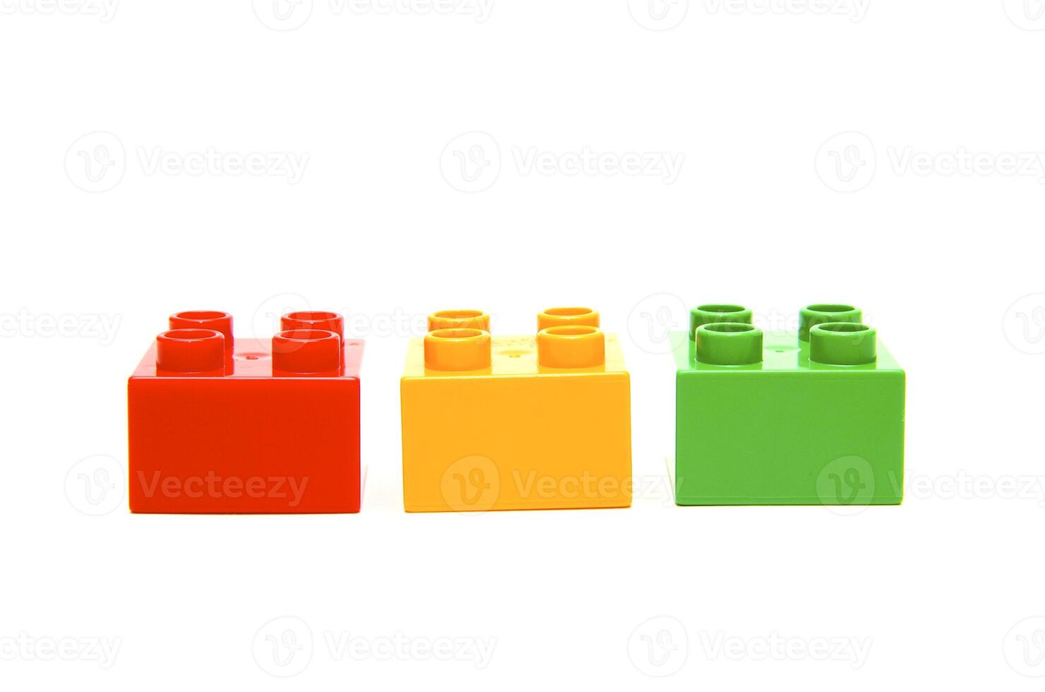Plastic elements blocks for the designer photo