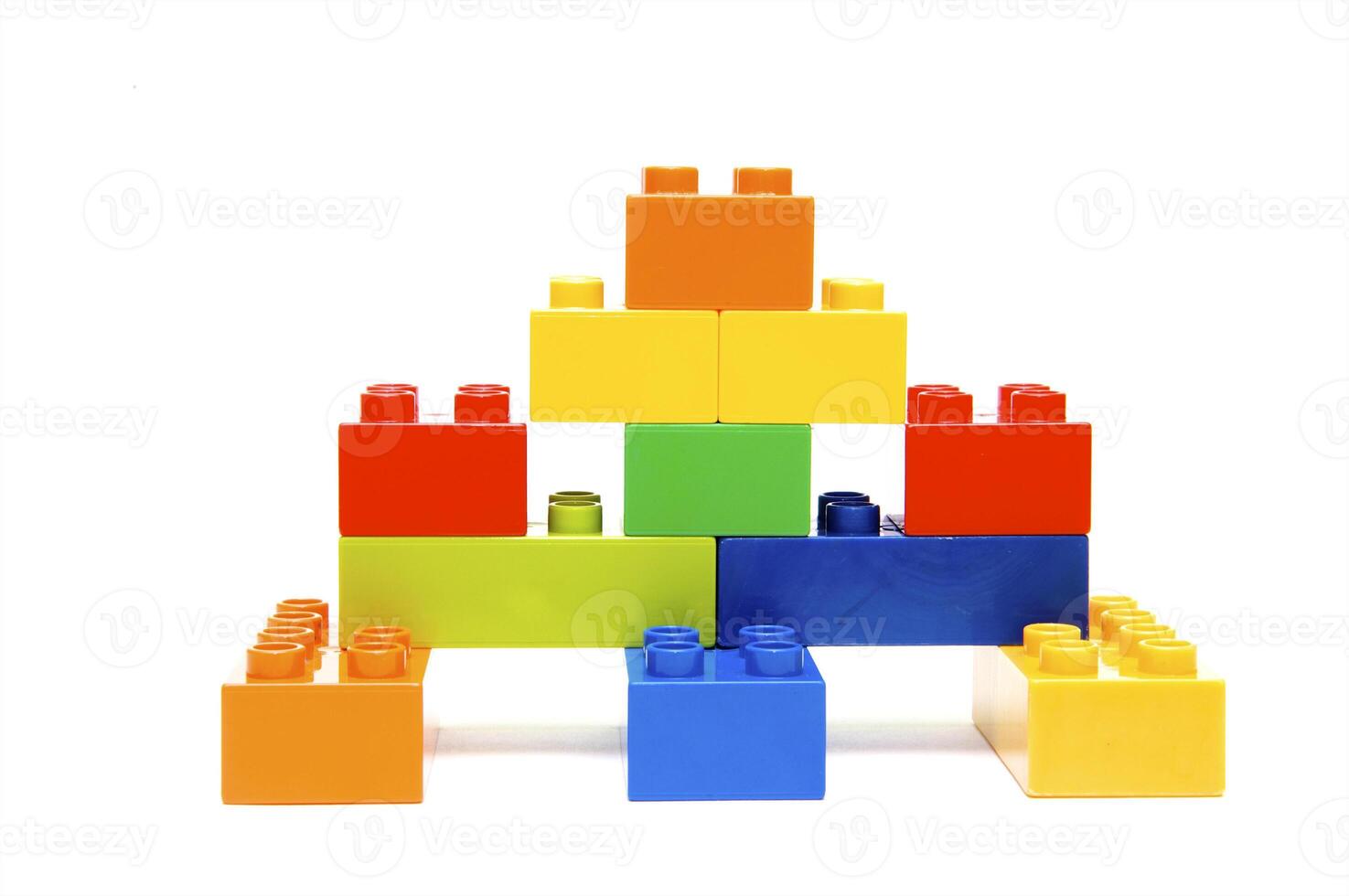Plastic elements blocks for the designer photo